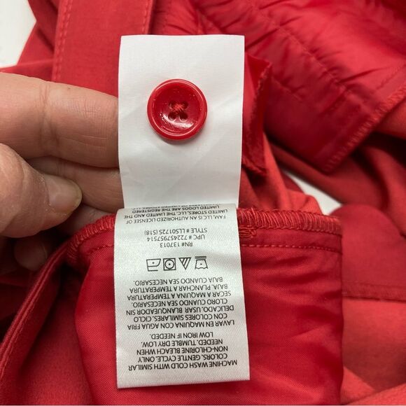 The Limited Red Scalloped Shorts SZ 14 Red Pockets Summer Spring Stretch Preppy - Picture 7 of 8